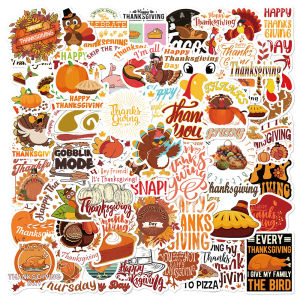 Thanksgiving Music Graffiti Stickers Decorative Guitar Notebook Luggage DIY Creative Decals 50 Pieces Cartoon Design