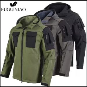FUGUINIAO ชุดฤดูหนาว 2025 ผู้ชายกลางแจ้งยุทธศาสตร์ชุดเชลล์นุ่มกันน้ำ
