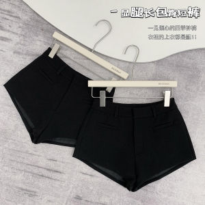 Quần Short Công Sở Bó Sát Màu Đen One Wen Ning Cho Nữ Quần Bó Sát Thời Trang Thường Ngày Quần Bó Sát Gợi Cảm Mùa Hè 2025