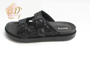 Sandal slop wanita model tali gesper bahan karet Faldera Ringan empuk New product