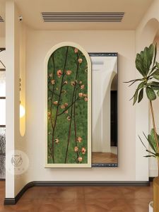 HAOJIUBUJIAN | Retro Style Full Length Mirror Wall Art Retractable Hidden Design