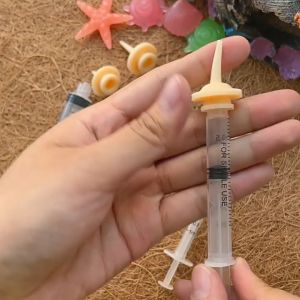 Pet Silicone Pacifier Set Syringe with Nipple for Cat & Dog  / Pet Feeding Nipple for Pets