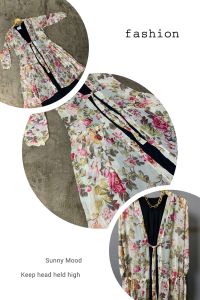 Nays Outer Panjang Motif Cardigan Wanita Muslim Fit to XXL