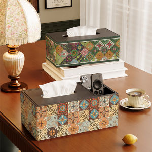 กล่องกระดาษทิชชู่แบบตั้งโต๊ะสไตล์อเมริกัน กล่องใส่กระดุม กล่องเก็บของสำหรับห้องนอน ห้องนั่งเล่น กล่องใส่กระดาษทิชชู่แบบมีสายสัมผัส กล่องใส่ของสำหรับโต๊ะกาแฟ