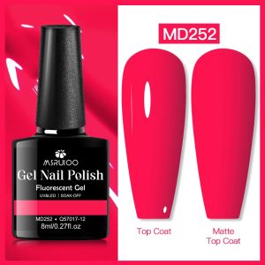 8ml Fluorescent Gel Nail Polish Vernis Summer Neon Semi Permanent UV Gel Varnish Soak Off Nails Art DIY Manicure Nail Supplies