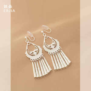 Fashionable Long Tassel Earrings Ethnic Style Fresh out Alloy/Plated Silver/Plated Gold No Brand Womens Jewelry Accessories