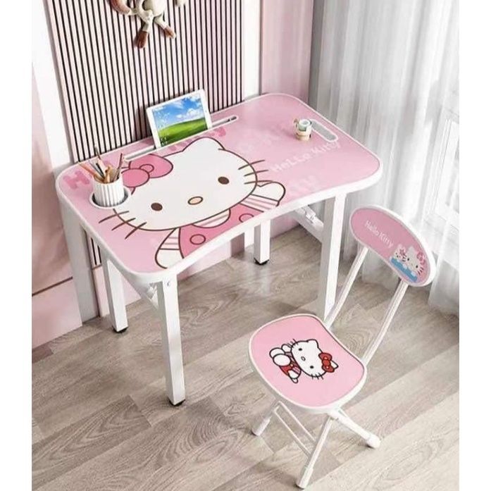 Hello kitty study table deals and chair