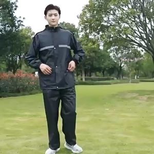 เสื้อกันฝนและชุดกางเกงกันฝนเต็มรูปแบบยาวป้องกันพายุฝน [CAMPOUT]