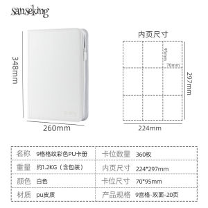 Bandai | For Pokemon Premium Zipper 4/9/12 Pocket PU Card Binder Aesthetic Pink White Album for Pokemon Cards Game Collection Fan Photos