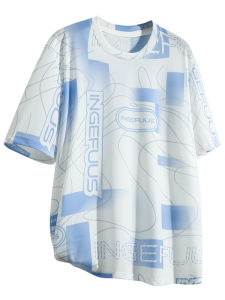 Áo Thun Nam Tay Ngắn Mùa Hè Bằng Lụa Băng Cổ Tròn Mỏng Rộng Rãi Thoáng Khí Nửa Tay Thể Thao Thường Ngày Thời Trang