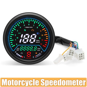 Motorcycle Universal Speedometer for suzuki GN125 Digital Dashboard Meters 0~12000 RPM kmh/mph  Alarm Display Gear Indicator
