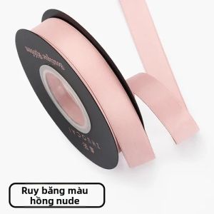 Ruộng Lụa Satin Polyester Mờ 15mm 20 Thước/cuộn Dùng Làm Nơ Thủ Công Trang Trí Đám Cưới Giáng Sinh May Vá DIY