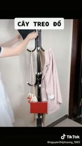 Cây Treo Quần Áo Móc Treo Khung Thép Chắc Chắn Sơn Tĩnh Điện Chống Rỉ Đa Năng Tiện Lợi Tích Hợp Nhiều Móc Treo