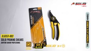 SOLID SLGS53-003 Gunting Dahan 8\\\" Gg. Karet Tanaman Ranting Stek Bonsai Stenlis SK5 Pruning Shears