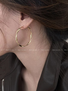 ต่างหูรูปวงแหวน Mobius สำหรับผู้หญิง ดีไซน์เก๋ไก๋และหรูหรา ต่างหูรูปทรงเรขาคณิตแบบใหม่ ต่างหูรูปวงแหวนสุดเก๋