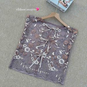 RIBBON VEST TILE BRUKAT GARDENIA // VEST PITA COQUETTE ERA