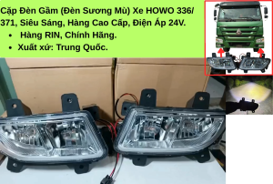 Cặp Đèn Sương Mù (Đèn Cản/ Đèn Gầm) Xe HOWO 336/ 371 Đèn Rất Đẹp Xịn Cao Cấp Điện áp DC 24V Siêu Sáng