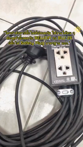 Bewon บล็อกยาง 2x6 พร้อมปลั๊กกราวด์คู่(สีทอง) ปลอดภัย มี มอก.