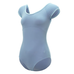 Sansha | Girls Dance Leotard Colorblock Short Sleeve Round Neck High Hip