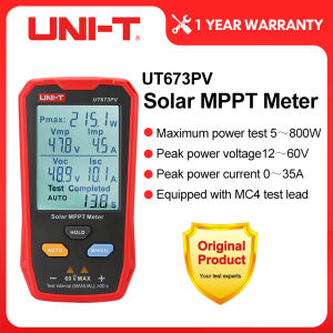 เครื่องวัดพลังแสงอาทิตย์ UNI-T UT673PV โมดูล5 ~ 800W PV ตัวทดสอบแรงดันไฟฟ้าสูงสุดวงจรเปิดทดสอบกระแส Short Circui Lmp Vmp