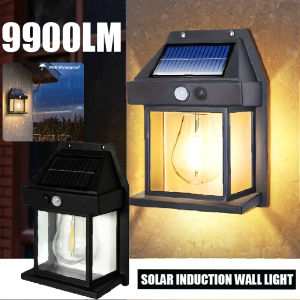 9900LM Outdoor Solar Wall Lamp with Motion Sensor IP65 Waterproof Garden Lights for Outdoor Deck Porch Barn Garage Street Lamp