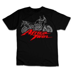Honda | Honda Mens and Womens T-shirt Honda Africa Twin Summer Motorcycle Tee Racing Short-sleeved Spring Cycling Off-road Trendy Top
