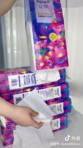 4 packs Facial Tissue Bathroom Tissue Tissue Paper Wall Mounted Hanging Tissue Paper Toilet Paper