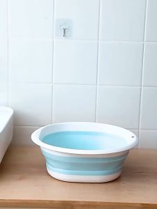 กะละมัง ขนาดใหญ่พับได้ กะละมัง3 ไซส์ อเนกประสงค์ PP+TPR ทนความร้อน ล้างผัก ซักผ้า ตั้งแคมป์ แบบพกพาสะดวก ใช้ดีมาก