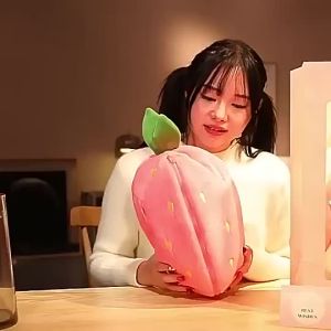 Popular Strawberry Rabbit 2-in-1 Plush Toy Nap Pillow Rabbit Cute Teddy Bear Children's Birthday Gift