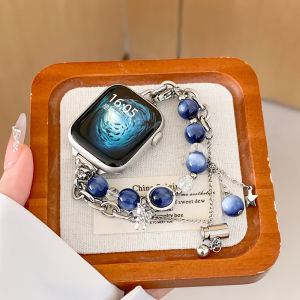 Uhada | Dây Đeo Đồng Hồ Apple Watch S10 Mới Thời Trang Có Hình Bướm và Hạt