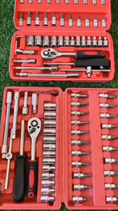 46PCS Tool Box Car Motorcycle Repair Set Hand Tools Home Service motor DIY Kit Tool Set