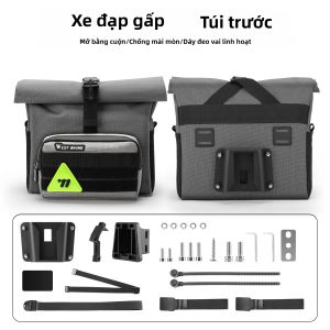 West Biking | Túi Đựng Đồ Xe Đạp Gấp Đa Năng 2 Trong 1 WEST BIKING Dung Tích Lớn 3.3+0.6L Gắn Tay Lái Đựng Dụng Cụ