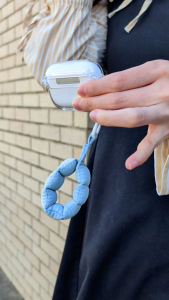 Ringke Holder Link Puffer Finger Strap – Plush Finger Strap & Durable Phone Tag Universal Fit for Smartphones Hands-Free Secure Grip