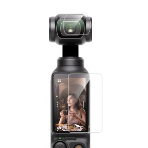 Tempered Glass Film For DJI Osmo Pocket 3 Front Screen+Camera Lens Screen Protector 9H HD Protective Glass Film For DJI Osmo Pocket 3 Glass Film
