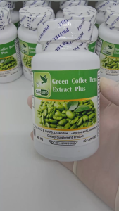 1แถม1 สารสกัดจากเมล็ดกาแฟไม่คั่ว พลัส Green Coffee Bean Extract Plus ตรา บลูเบิร์ด ขนาด 600 มิลลิกรัม 60 แคปซูล
