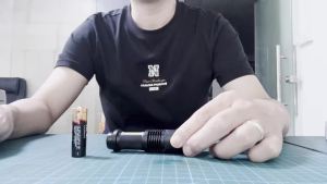 Black 4 Modes Portable Working Flash Lamp White LED Flashlight Zoomable Torch Fishing Flashlight Lantern Use AA 14500 Battery