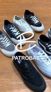 SEPATU PATROBAS NEW IVAN LOW ALL BLACK ( SIZE 35 - 45 ) - Sneakers Canvas Made in Indonesia