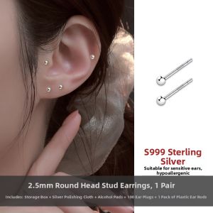 MIXIER | Ear Hole Nourishing Anti-blocking Silver Ear Pins