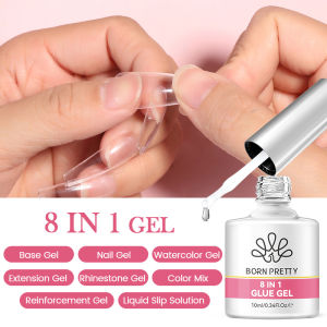 BORN PRETTY 10ml 8-in-1 Nail Glue Coat Rubber Gel Reinforcement Gel for Nails Tools Soak Off UV LED Nail Varnish Function Gel