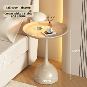 FWTDF | Simple Modern Small Portable Cream Style Creative Bedside Table