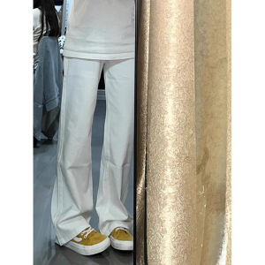 ZHUOCAN | Stylish White Mens Jeans Slim Fit Flared Straight Leg