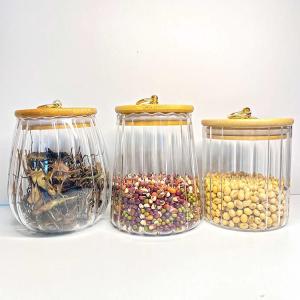 Food Grade Glass Sugar Jar Kitchen Storage Container for Brown Sugar White Sugar High Aesthetic Value Sealed Storage Canister