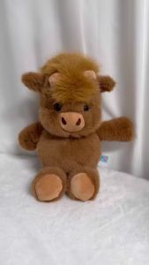 Adorable Brown Highland Cattle Plush Toys Huggable Running Cow Stuffed Animal Made with Premium Soft Fabric Soothing Companion