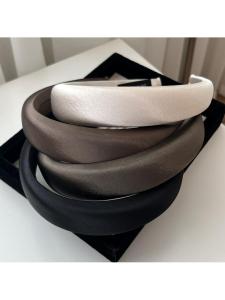 เข็มขัดผ้าซาตินขอบกว้างสำหรับผู้หญิง ทรงสูง ทรงเรโทร สีสันสดใส ตกแต่งผมแบบลำลอง เครื่องประดับผมสำหรับกลางแจ้ง