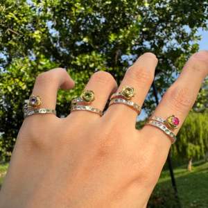 Natural Genuine | FaFa Series Ring | Amethyst | Peridot | Ruby | Citrine | Ring | S925 Adjustable | Jewelry | Crystal | Gemstone