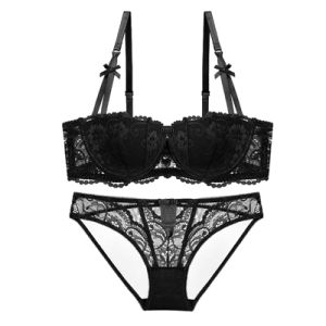 Seductive Small Breast Gathering Bra Set Light for Summer