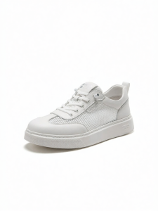 Belle | Breathable Mens White Sneakers Summer Thick Sole Height Increasing