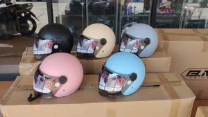 หมวกกันน็อค BM รุ่น EZY JET  หมวกแบบ เปิดหน้า openface รุ่นใหม่ มีหลายสี น้ำหนักเบา ปิดถึงท้ายทอย