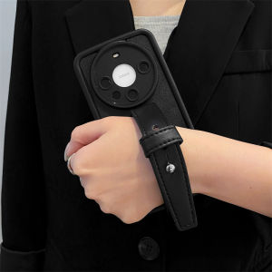 Korean Japanese Style Full Cover Protective Phone Case with Wrist Strap Leather Texture for  15Promax 13 12 Anti Fall Shockproof