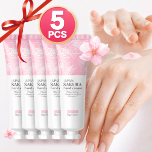 Laikou(LAIKOU) | LAIKOU Japan Sakura Hand Cream 5 Pcs*30g Moisturizing Soften Rough Skin Niacinamide Vitamin C Hand Lotion
